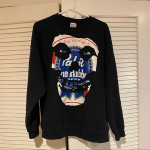 Pabst Blue Ribbon Skull Vintage Crewneck Sweatshirt